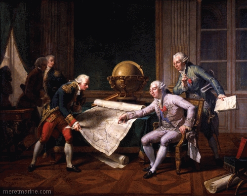 La Pérouse recevant les instructions de Louis XV