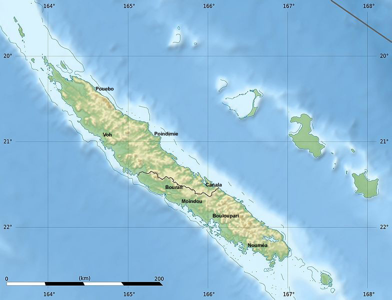 Carte de la Nouvelle-Calédonie